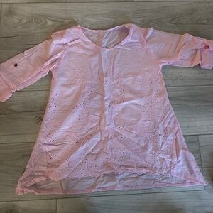 Pink mid sleeve top